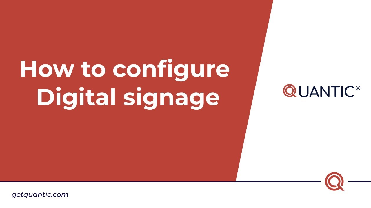 Quantic POS - How to configure Digital Signage