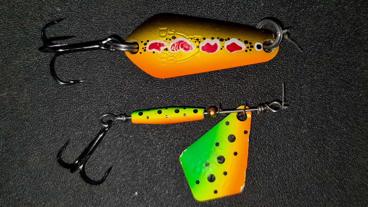 Spinners and spoons for trout and redfin (perch) fishing 