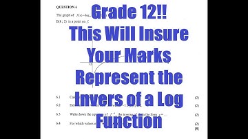 Matric/grade 12 November 2021 Math Paper 1 Past Paper Question 6 Logarithmic/Exponential Functions