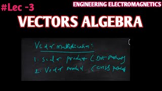 Vectors Algebra basics | Engineering Electromagnetics | Electro Magnetic Fields | reddaiah