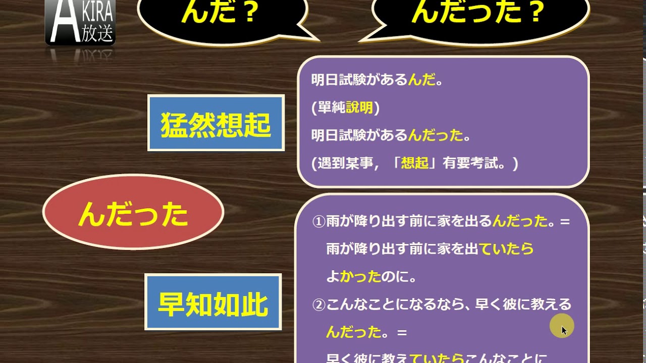 普通課本沒教的【んだった】