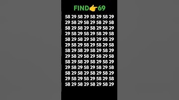Try to find this number 69 within 🧐 5 seconds #shorts