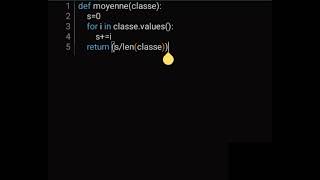 calcul de la moyenne d'une classe. (dictionnaire ) PYTHON.