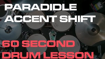 60 Second Drum Lesson   - The Pardiddle Rudiment Accent shift
