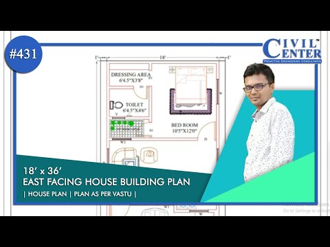 18 X 36 East Facing Building Plan Ii Small House Plan Plan As Per Vastu Youtube
