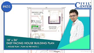 18 X 36 East Facing Building Plan Ii Small House Plan Plan As Per Vastu Youtube