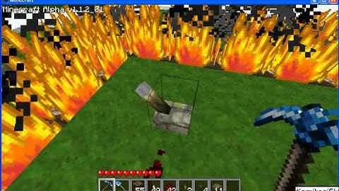 Minecraft how to use red powder to lock and unlock a door (old v1.1.2_201) 10.13.2010