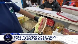 El sándwich de milanesa tucumano, uno de los platos más famosos del país