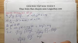 Giải bài 47, 48, 49, 50 trang 27, 29, 30 SGK Toán 9 tập 1