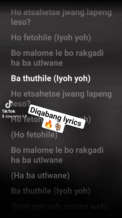 subscribe..🙏🙏 Diqabang lyrics 🔥🐐