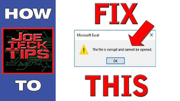 Corrupted file in Excel and Word FIX | HOW TO | JoeteckTips