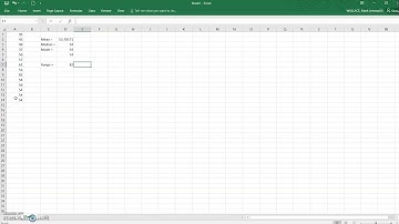 MS EXCEL Univariate Data Range