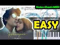 New ve haaniya  notessheetmidi  easy piano tutorial