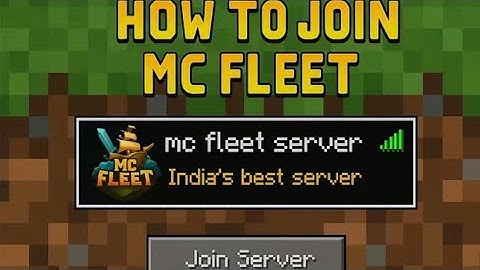 How to Join MC Fleet Server in Minecraft Mobile || IP And Port