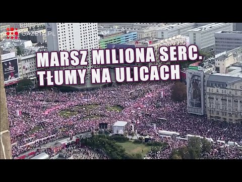 Marsz Miliona Serc. Niesamowity widok z Pałacu Kultury na