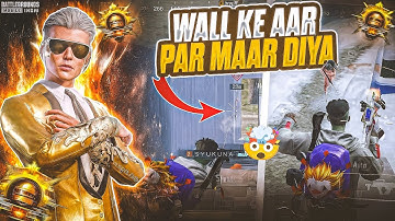 WALL KE AAR PAR MAAR DIYA ☠️ INTENSE & FASTEST 1v4 CLUTCHES IN CONQUEROR RANK PUSH LOBBY | BGMI