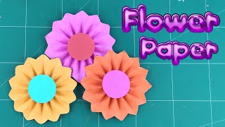 Paper flower craft easy | Easy and beautiful paper flower | How to make flowers with paper