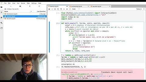 Algorithme de newton : Résolution d