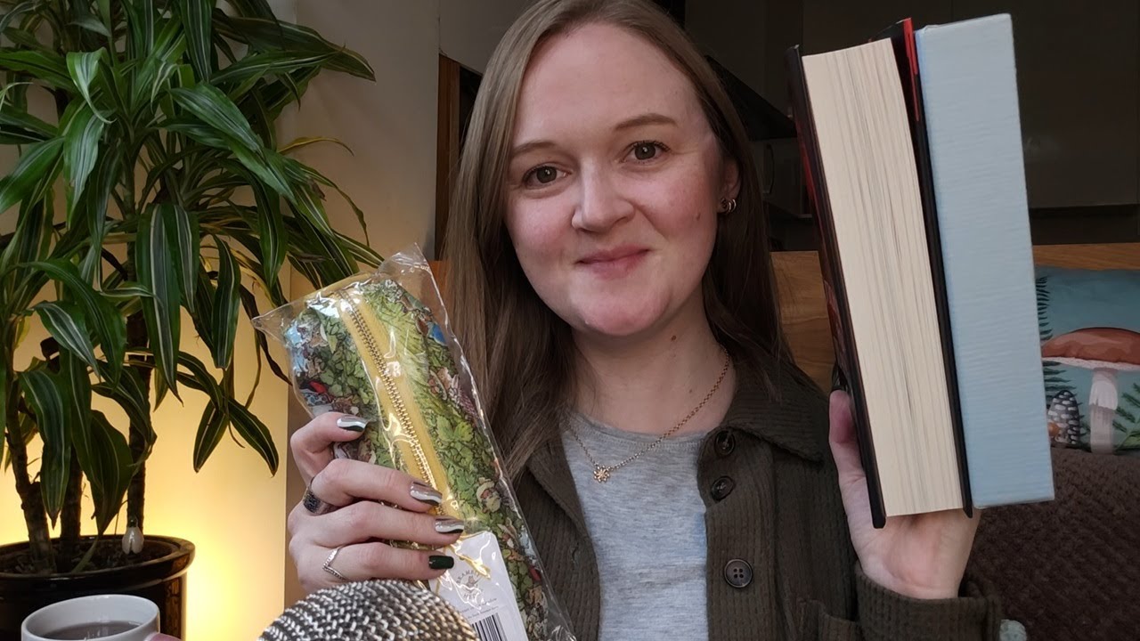 ASMR Relaxing Haul ❤️📚 books, book merch and handmade things