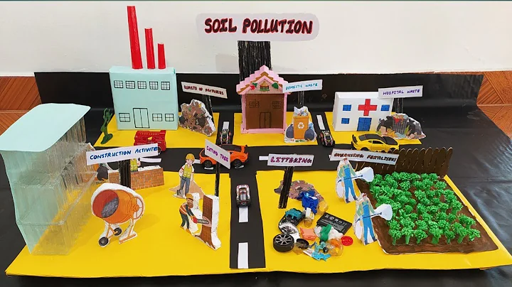 😱 Soil Pollution Excibition Model | School Excibition Ideas 2023 | Land Pollution 3D Model Project's