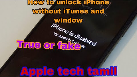 How to unlock disabled iPhone without iTunes ,3utools ,and windows true or fake in Apple tech tamil