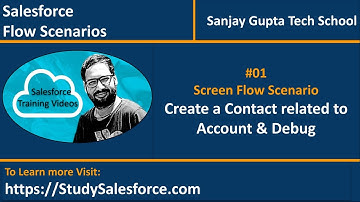 01 Screen Flow Scenario - Create a Contact Record related to Account using Screen Flow and Debug it