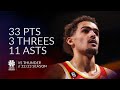 Trae Young 33 pts 3 threes 11 asts vs Thunder 22/23 season