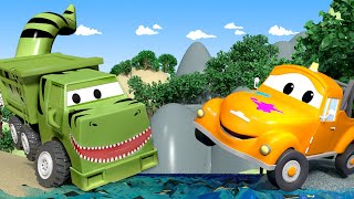 Ethan Is A T Rex  Toms Paint Shop In Car City  Bad Real Life Dinosaurs For Kids