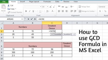 HOW TO USE GCD FORMULA IN MS EXCEL | TUTORIAL IN MS EXCEL | #Microsoft #excel #Computer # Tutorial