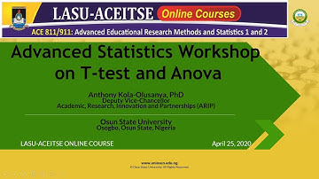Anthony Kola Olusanya-DVC-UNIOSUN- LASU ACEITSE Online Courses- Analysis of Variance