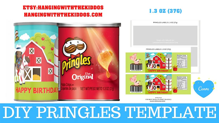 Customized Pringles Wrapper Template | DIY Custom Party Favors| {Pringles Label Size & assemble}