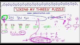 Liking my Threes Puzzle (Tanton Mathematics)