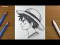 Easy Anime Drawing | How to Draw Luffy Step by Step | Anime Character drawing tutorial for beginners