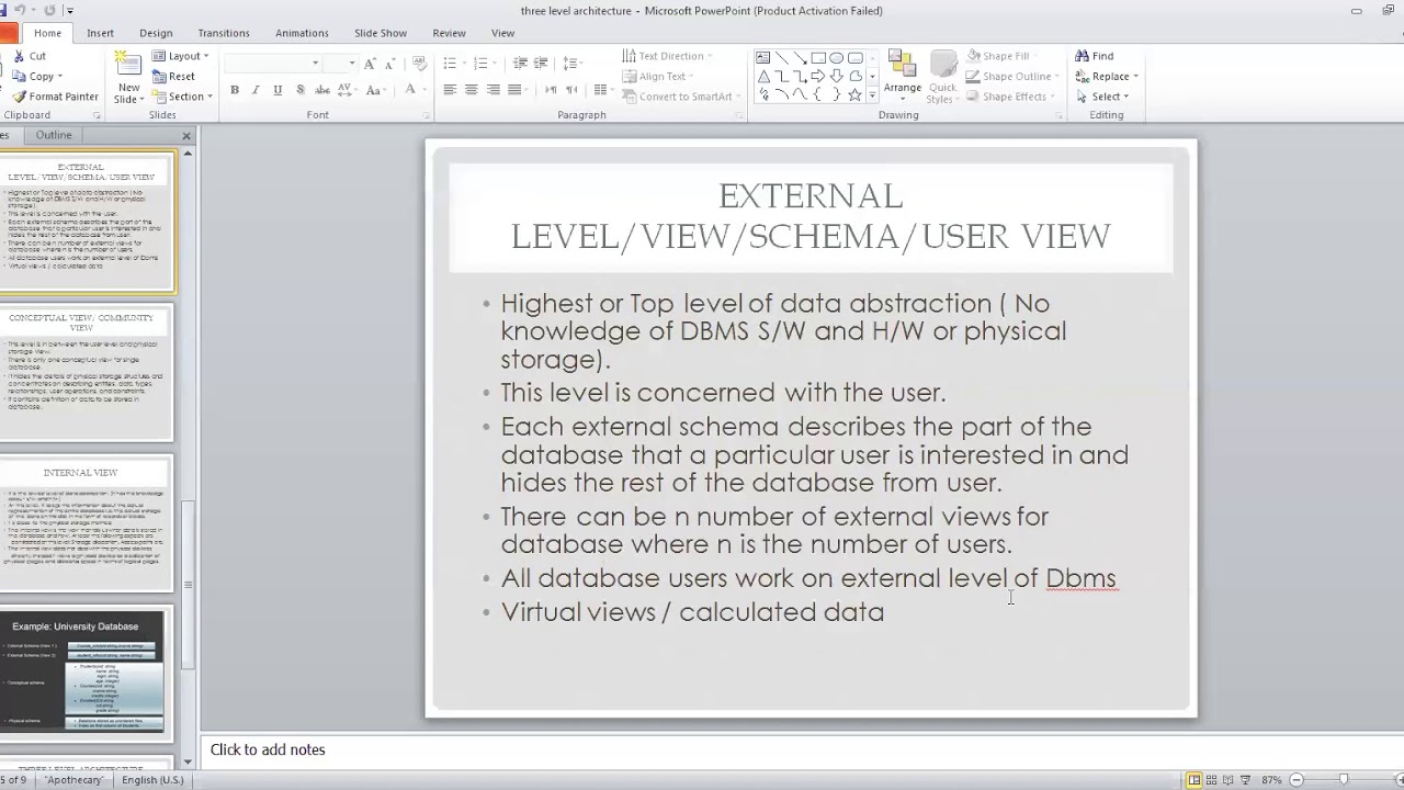 Three level architecture - YouTube