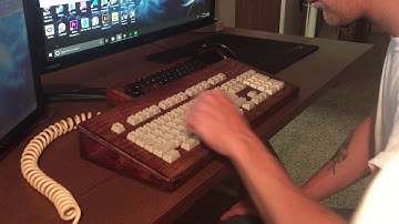 Wooden Mechanical Keyboard Typing Demo (NMB Hi-Tek 725)
