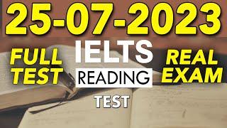 IELTS READING PRACTICE TEST 2023 WITH ANSWER | 25.07.2023