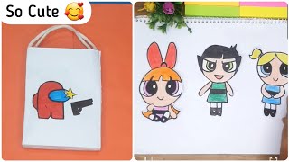 cute cute paper gift idea / DIY stickers / Among Us Imposter
