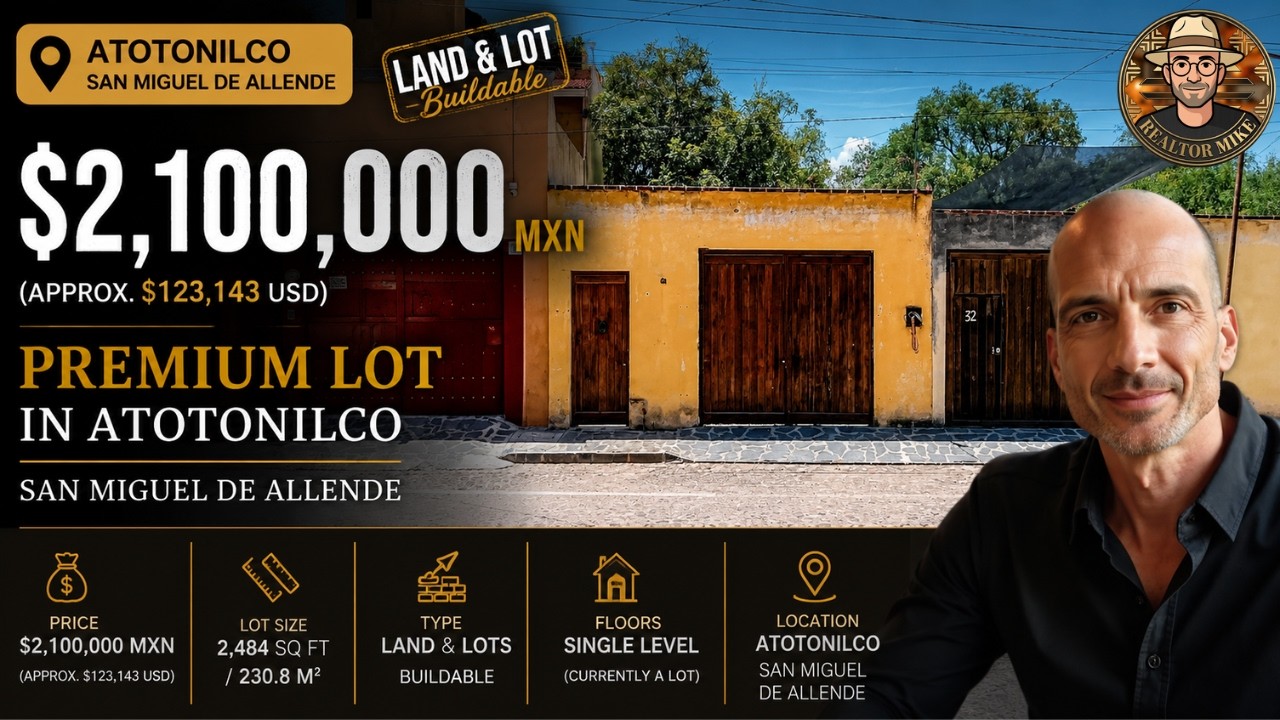 Buildable Lot Minutes from Atotonilco's Hot Springs & Downtown San Miguel de Allende