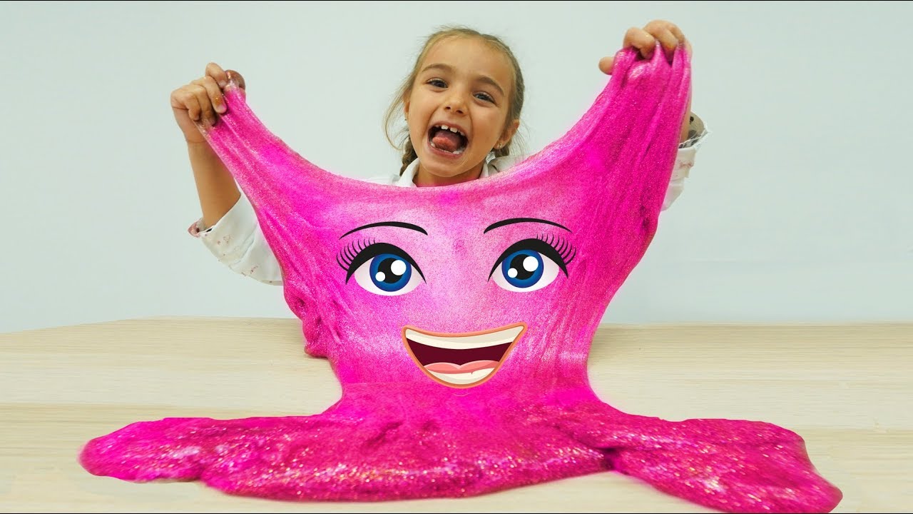 Las Ratitas hacen slime para niños con purpurina de colores 