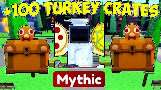 Opening 100 Turkey Crates in Roblox Toilet Tower Defense