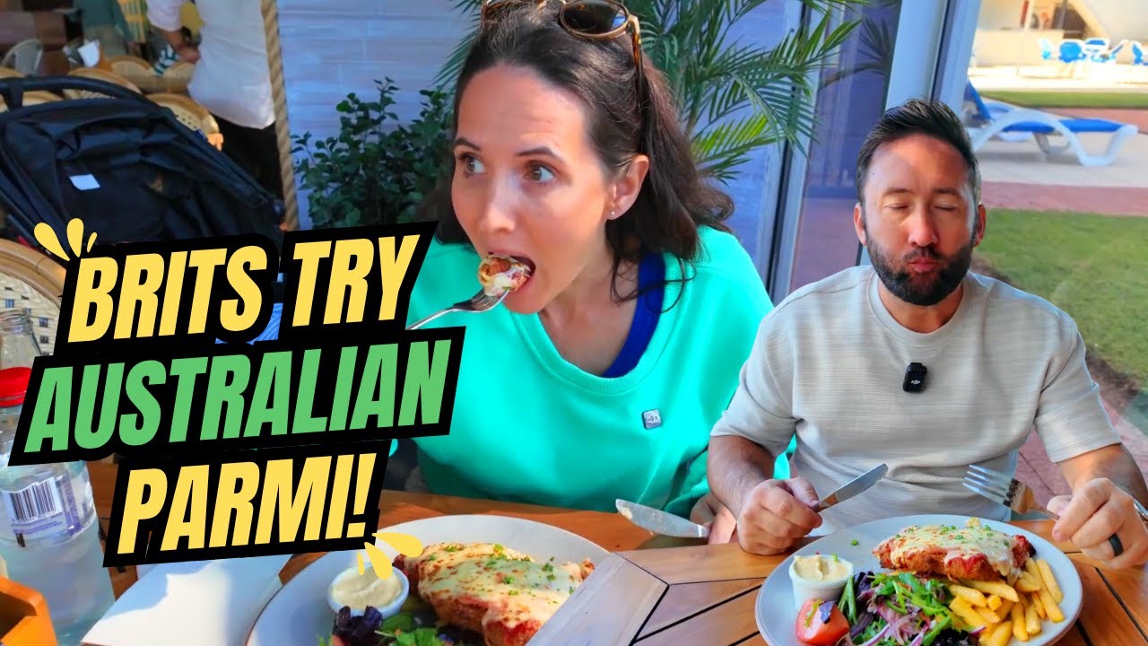 BRITS try AUSTRALIAN PARMI!!!