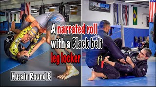 A narrated gi and no-gi roll with a Black Belt leg locker