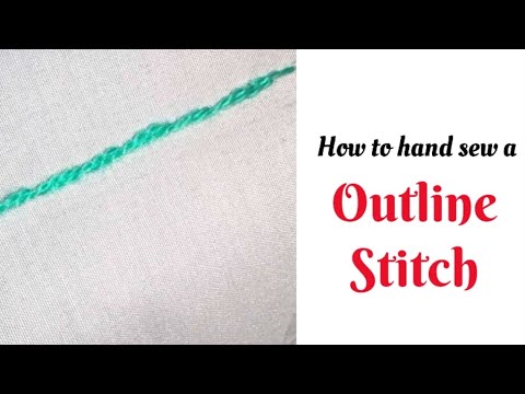 How to Hand Sew a outline Stitch (Basic HandStitches) - YouTube