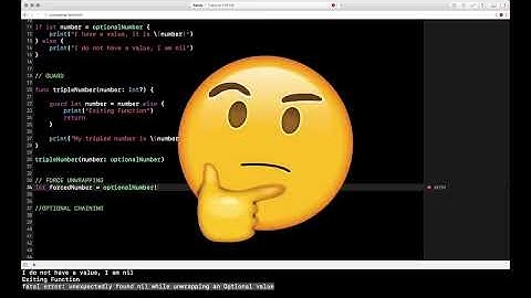 Swift Optionals Tutorial - Unwrapping - Guard, If Let, Chaining, Force