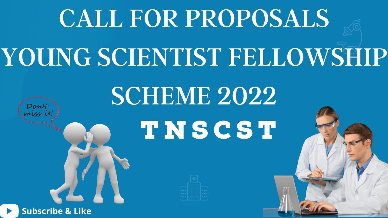 TNSCST Young scientist fellowship scheme 2022 YSFS 2022 Call for