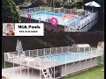 Admirals Walk Rectangle Above Ground Pool with Deck &amp; Fence