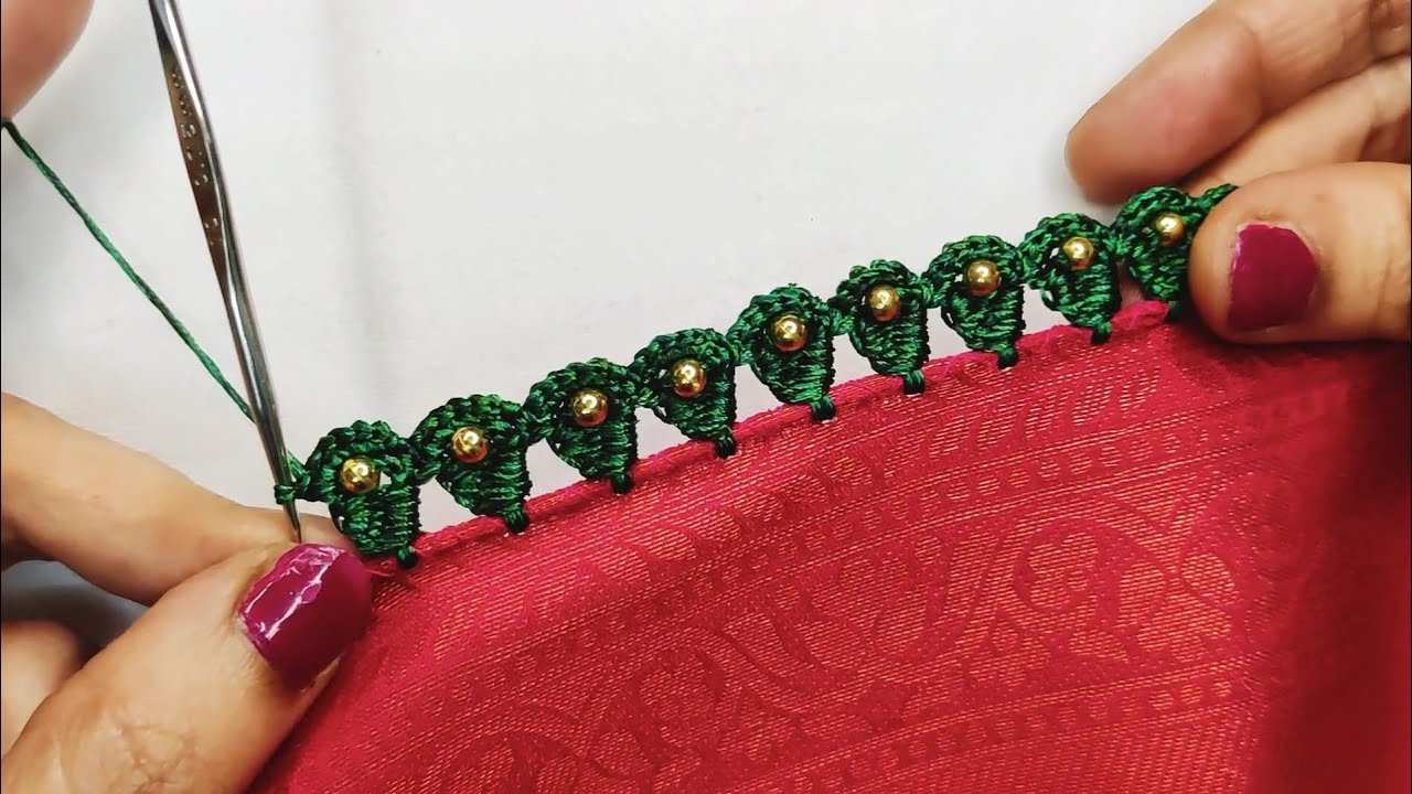 border saree kuchu #sareekuchu #kroshakuchu #simple kuchu design// Nandana Creations //