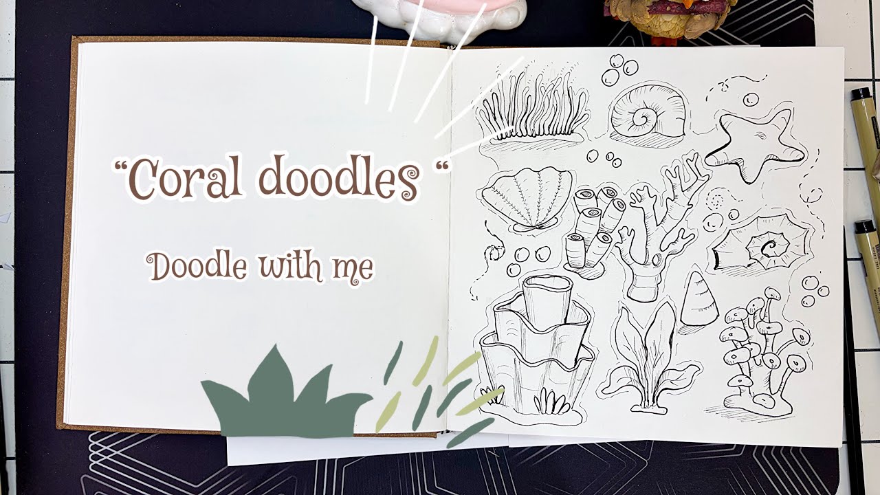 Doodle day43 |Coral Doodle Drawing | Easy Ocean Doodle Art for ...