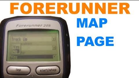 Garmin Forerunner 205 305 - Hiding The Map Page