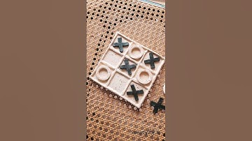 DO YOU WANT TO PLAY? DIY CLAY TIC TAC TOE GAME #diy #airdryclay #claydecor #aesthetichomedecor
